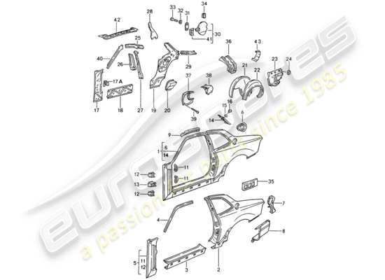 a part diagram from the Porsche 968 parts catalogue