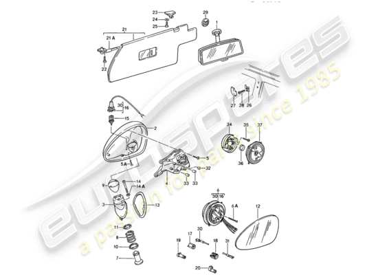 a part diagram from the Porsche 968 parts catalogue