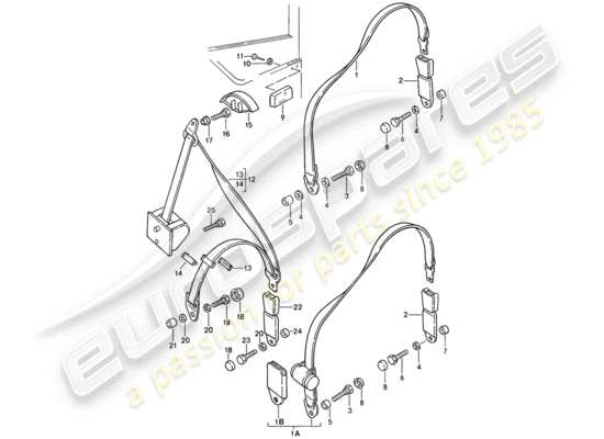 a part diagram from the Porsche 968 parts catalogue