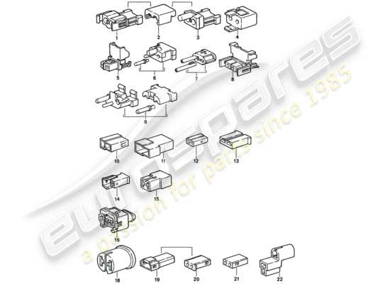 a part diagram from the Porsche 968 parts catalogue