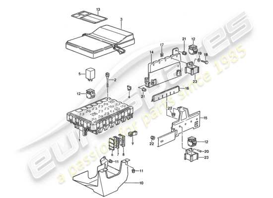 a part diagram from the Porsche 968 parts catalogue