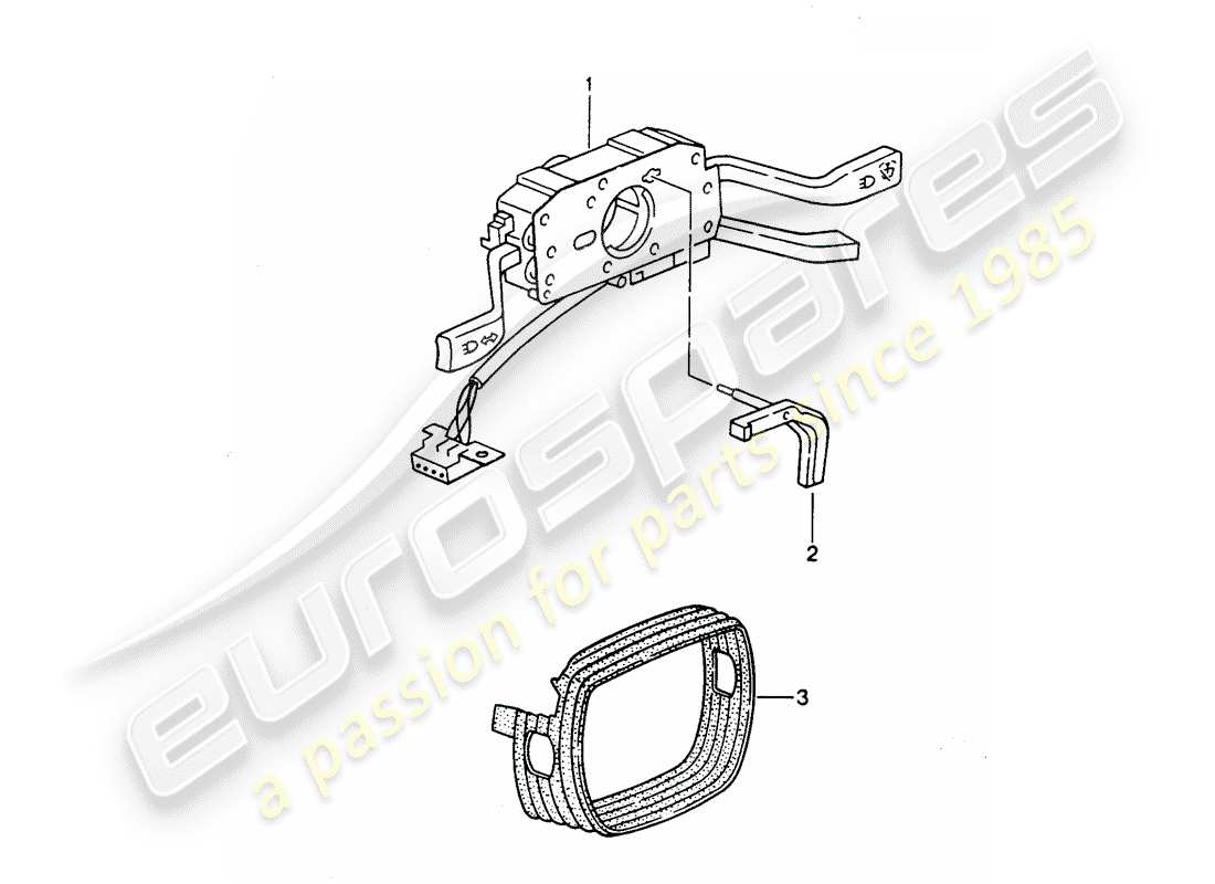 Porsche 968 (1995) STEERING COLUMN SWITCH Part Diagram