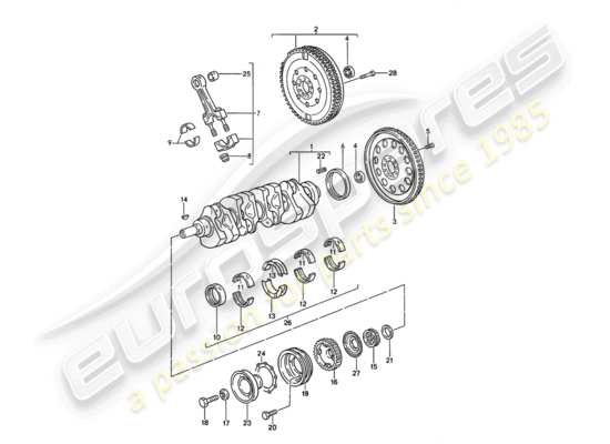 a part diagram from the Porsche 968 parts catalogue