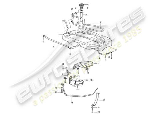 a part diagram from the Porsche 968 (1995) parts catalogue
