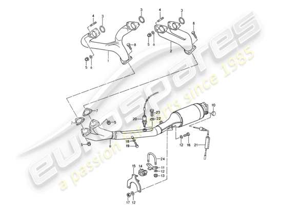 a part diagram from the Porsche 968 (1995) parts catalogue