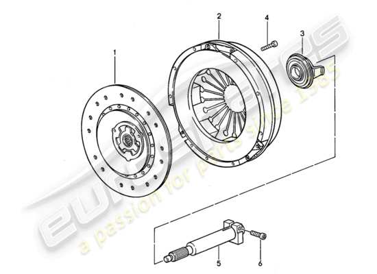 a part diagram from the Porsche 968 parts catalogue