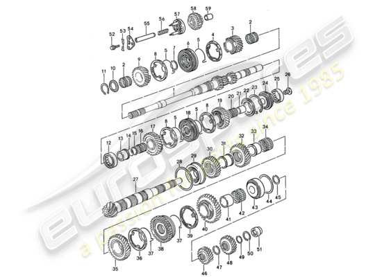 a part diagram from the Porsche 968 parts catalogue