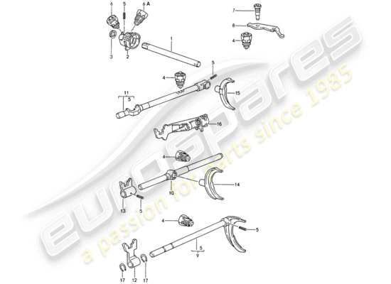 a part diagram from the Porsche 968 parts catalogue