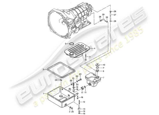 a part diagram from the Porsche 968 parts catalogue