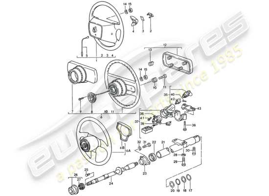 a part diagram from the Porsche 968 parts catalogue