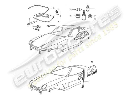 a part diagram from the Porsche 968 (1995) parts catalogue