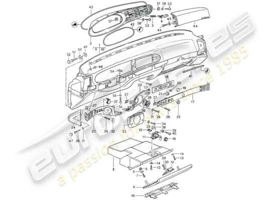 a part diagram from the Porsche 968 parts catalogue