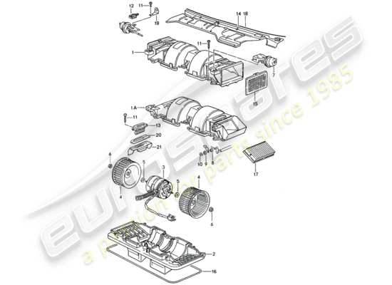 a part diagram from the Porsche 968 parts catalogue