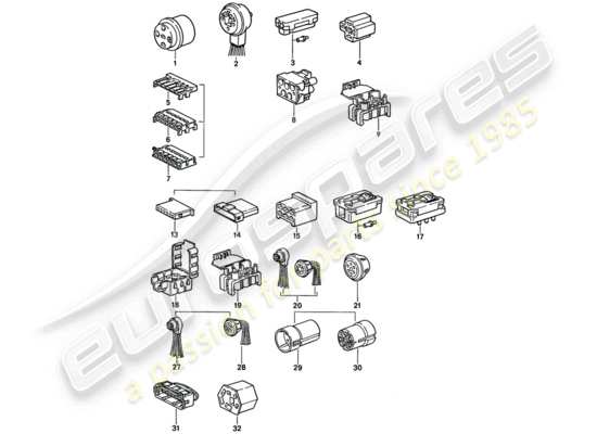 a part diagram from the Porsche 968 parts catalogue