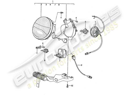 a part diagram from the Porsche 968 parts catalogue