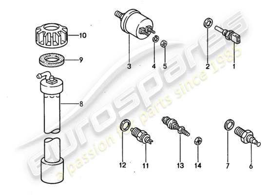 a part diagram from the Porsche 968 parts catalogue