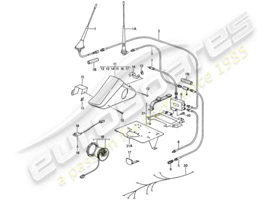 a part diagram from the Porsche 968 parts catalogue