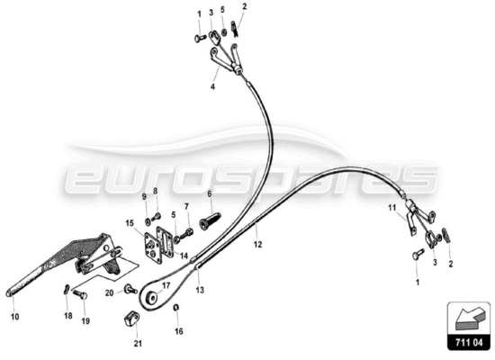 a part diagram from the Lamborghini Miura parts catalogue