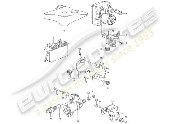 a part diagram from the Porsche 993 (1994) parts catalogue