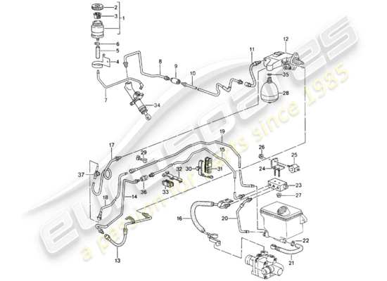 a part diagram from the Porsche 993 parts catalogue