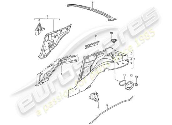 a part diagram from the Porsche 993 (1994) parts catalogue