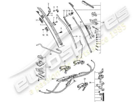 a part diagram from the Porsche 993 parts catalogue