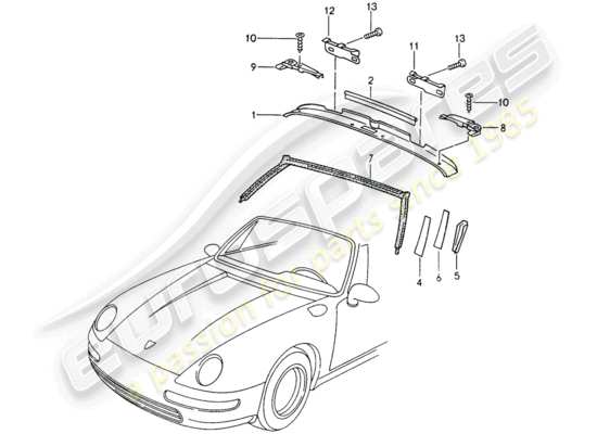 a part diagram from the Porsche 993 (1994) parts catalogue