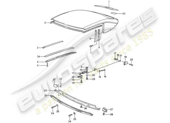 a part diagram from the Porsche 993 (1994) parts catalogue