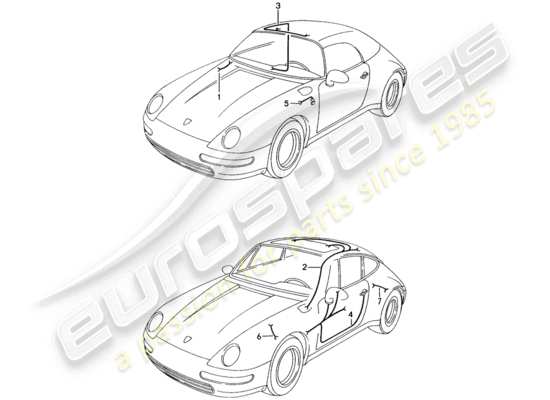 a part diagram from the Porsche 993 (1994) parts catalogue