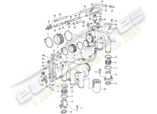 a part diagram from the Porsche 993 parts catalogue