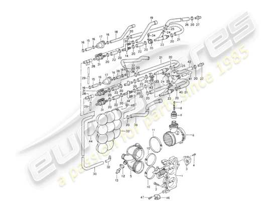 a part diagram from the Porsche 993 parts catalogue