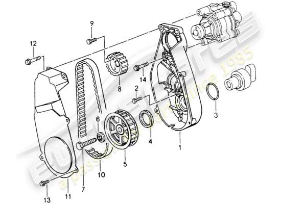 a part diagram from the Porsche 993 (1995) parts catalogue