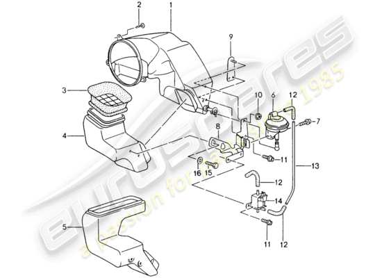 a part diagram from the Porsche 993 parts catalogue