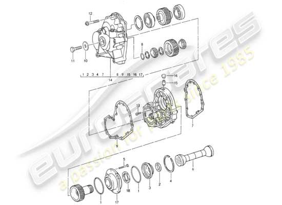 a part diagram from the Porsche 993 parts catalogue