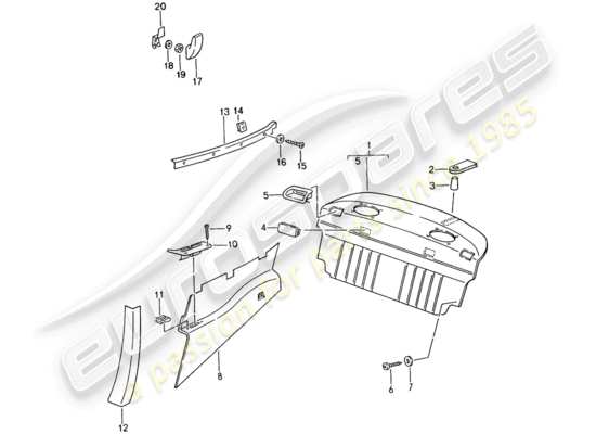 a part diagram from the Porsche 993 parts catalogue