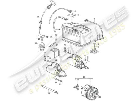 a part diagram from the Porsche 993 parts catalogue