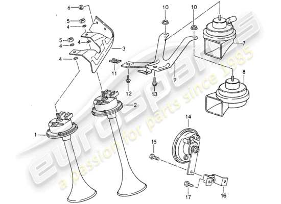 a part diagram from the Porsche 993 (1995) parts catalogue