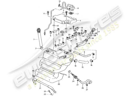 a part diagram from the Porsche 993 parts catalogue