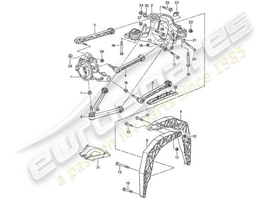 a part diagram from the Porsche 993 parts catalogue