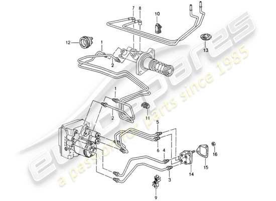 a part diagram from the Porsche 993 parts catalogue