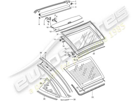 a part diagram from the Porsche 993 (1996) parts catalogue