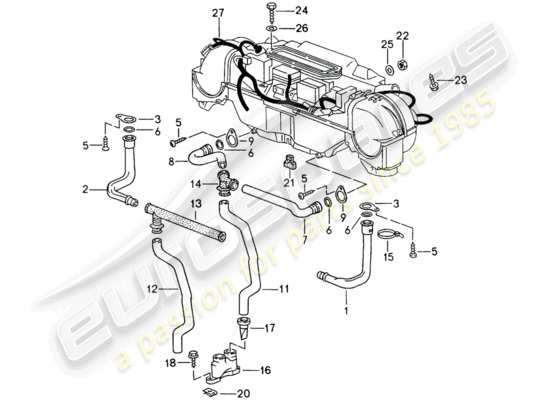 a part diagram from the Porsche 993 parts catalogue