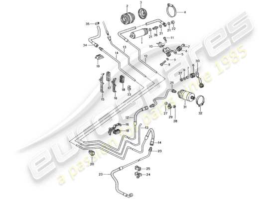 a part diagram from the Porsche 993 (1997) parts catalogue