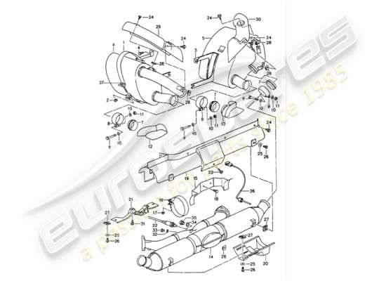 a part diagram from the Porsche 993 parts catalogue