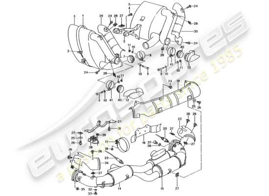 a part diagram from the Porsche 993 parts catalogue