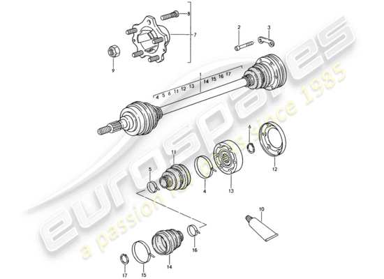 a part diagram from the Porsche 993 parts catalogue