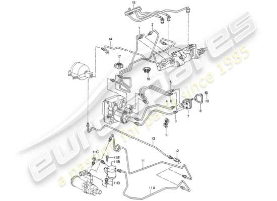 a part diagram from the Porsche 993 parts catalogue