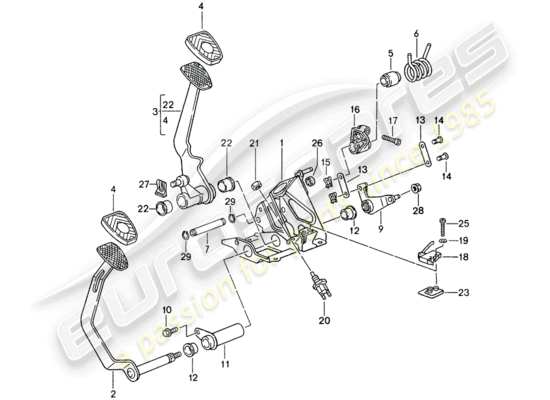 a part diagram from the Porsche 993 parts catalogue