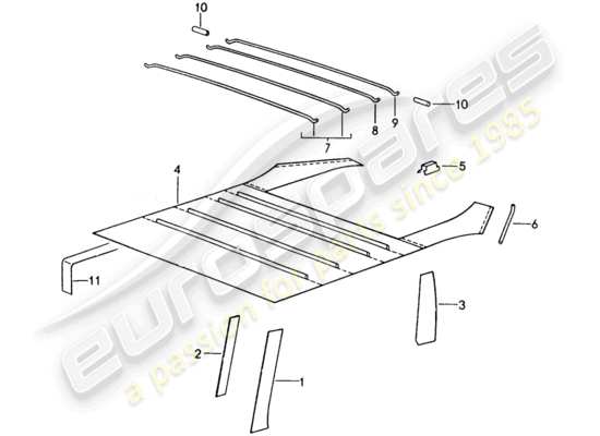 a part diagram from the Porsche 993 parts catalogue