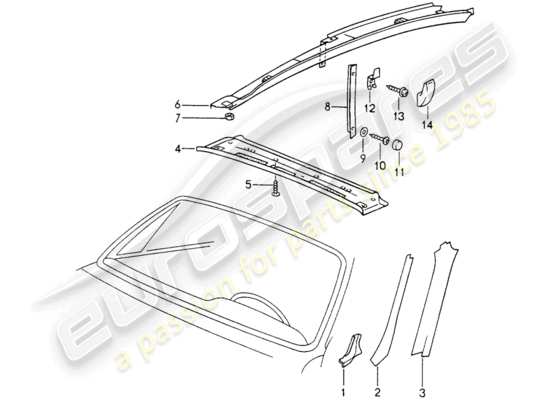 a part diagram from the Porsche 993 (1997) parts catalogue